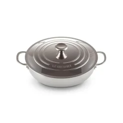 Sauteuse Provençale Inox Signature 30 cm et couvercle Le Creuset