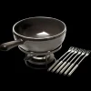 Service à Fondue en Céramique Ø 24 cm Fusain Emile Henry