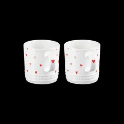 Set 2 Mugs en Céramique Motifs Cœur 350 ml Le Creuset
