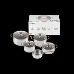 Set 5 Pièces Cocottes Inox Signature Le Creuset
