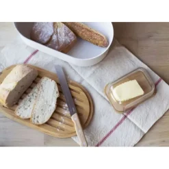 Set Boîte à Pain Métal et Bambou 4 Pièces Pebbly