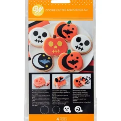 Set de 2 Emporte-Pièces et 2 Pochoirs Halloween Wilton