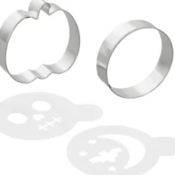 Set de 2 Emporte-Pièces et 2 Pochoirs Halloween Wilton
