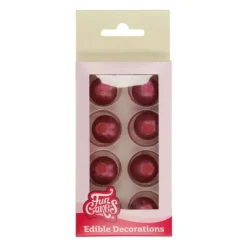Sphère en Chocolat Rubis 2 cm (x8) Funcakes