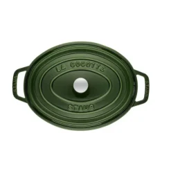 STAUB Cocotte Fonte Ovale 29 cm Vert Basilic Majolique 4,2 L