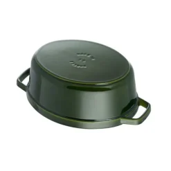 STAUB Cocotte Fonte Ovale 29 cm Vert Basilic Majolique 4,2 L