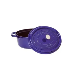 STAUB Cocotte Fonte Ovale 33 cm Bleu Intense Majolique 6,7 L