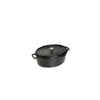 STAUB Cocotte Fonte Ovale 23 cm Noir Mat 2,35 L