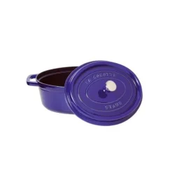 STAUB Cocotte Fonte Ovale 29 cm Bleu Intense Majolique 4,2 L