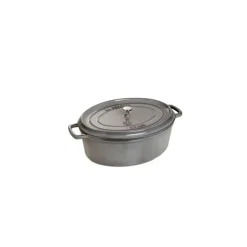 STAUB Cocotte Fonte Ovale 37 cm Gris Graphite 8 L