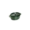 STAUB Cocotte Fonte Ovale 31 cm Vert Basilic Majolique 5,5 L