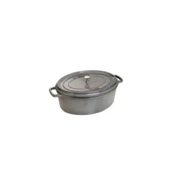 STAUB Cocotte Fonte Ovale 31 cm Gris Graphite 5,5 L