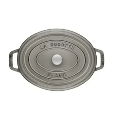 STAUB Cocotte Fonte Ovale 15 cm Gris Graphite 0,6 L