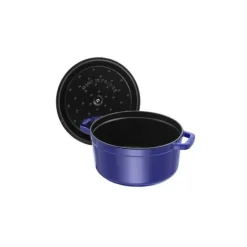 STAUB Cocotte Fonte Ronde 26 cm Bleu Intense Majolique 5,2 L