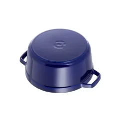 STAUB Cocotte Fonte Ronde 26 cm Bleu Intense Majolique 5,2 L