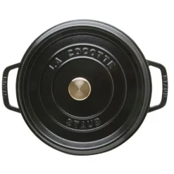 STAUB Cocotte Fonte Ronde 20 cm Noir Mat 2,2 L
