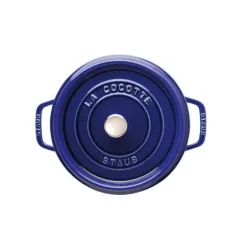 STAUB Cocotte Fonte Ronde 28 cm Bleu Intense Majolique 6,7 L