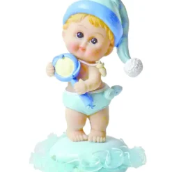 Sujet bapteme Garçon Debout Bleu 9 cm