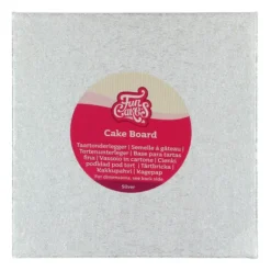 Support Gâteau Carré 20 x 0,4 cm Argenté Funcakes