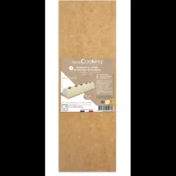 Supports à Gâteaux Kraft et Blanc Rectangle 10 x 30 cm Scrapcooking (x5)