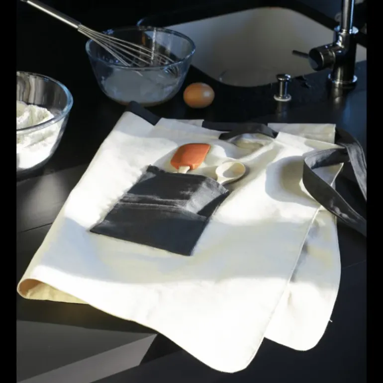 Tablier de Cuisine Crème et Ardoise Pebbly