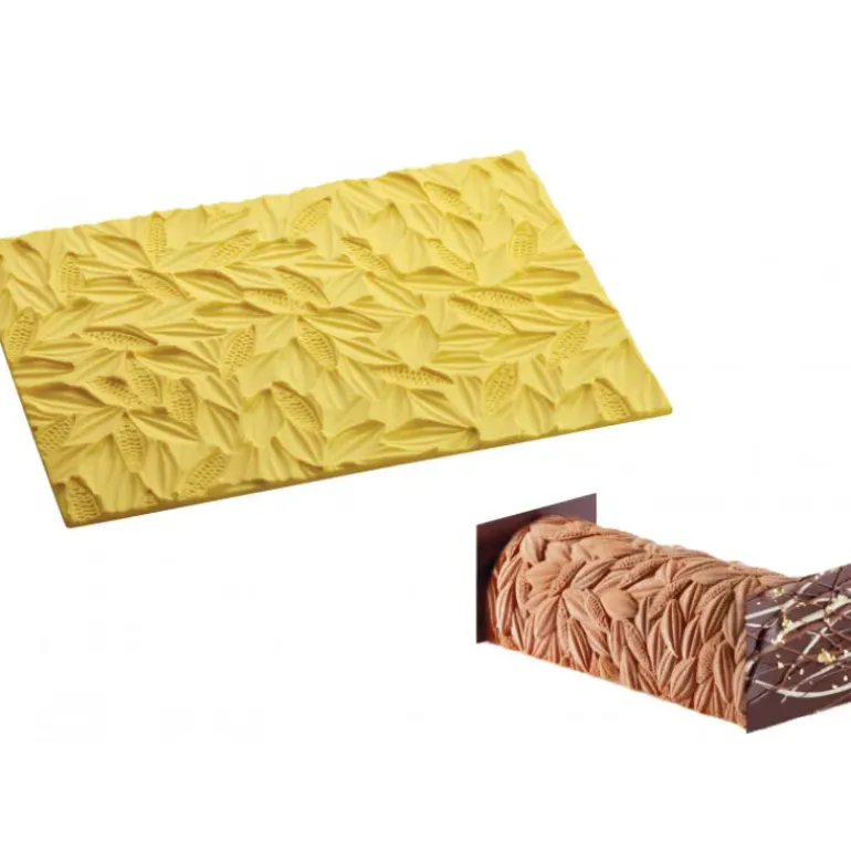 Tapis Décor Bûche Cabosse Silicone Pavoni