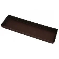 Tarte rectangulaire maison bord Cannelé fond fixe