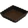 Tartelette carrée cannelée fond fixe