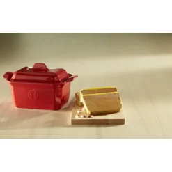 Terrine à foie gras avec presse 0,6L Emile Henry - Couleur Grand Cru