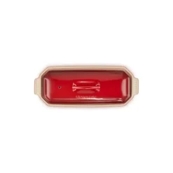 Terrine Rectangulaire avec presse 28 cm Cerise Le Creuset céramique