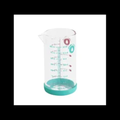 Verre Doseur en Verre et Silicone 200 ml Bleu Pebbly