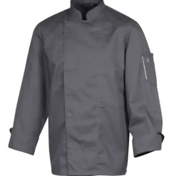 Veste de Cuisine Mixte Anthracite NERO T.2 Robur manches Longues