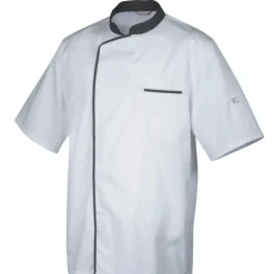 Veste de Cuisine Mixte Blanche/Parement Gris ENERGY T.6 Robur