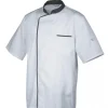 Veste de Cuisine Mixte Blanche/Parement Gris ENERGY T.5 Robur