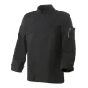 Veste de Cuisine Mixte Noire Parement NERO T.0 Robur manches longues