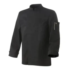 Veste de Cuisine Mixte Noire Parement NERO T.1 Robur manches longues