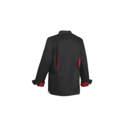 Veste de Cuisine Mixte Noire/Rouge BOKO T.2 Robur