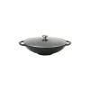 Wok en Fonte 37 cm Noir Mat Chasseur