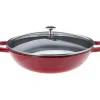 Wok en Fonte 30 cm Rouge Staub